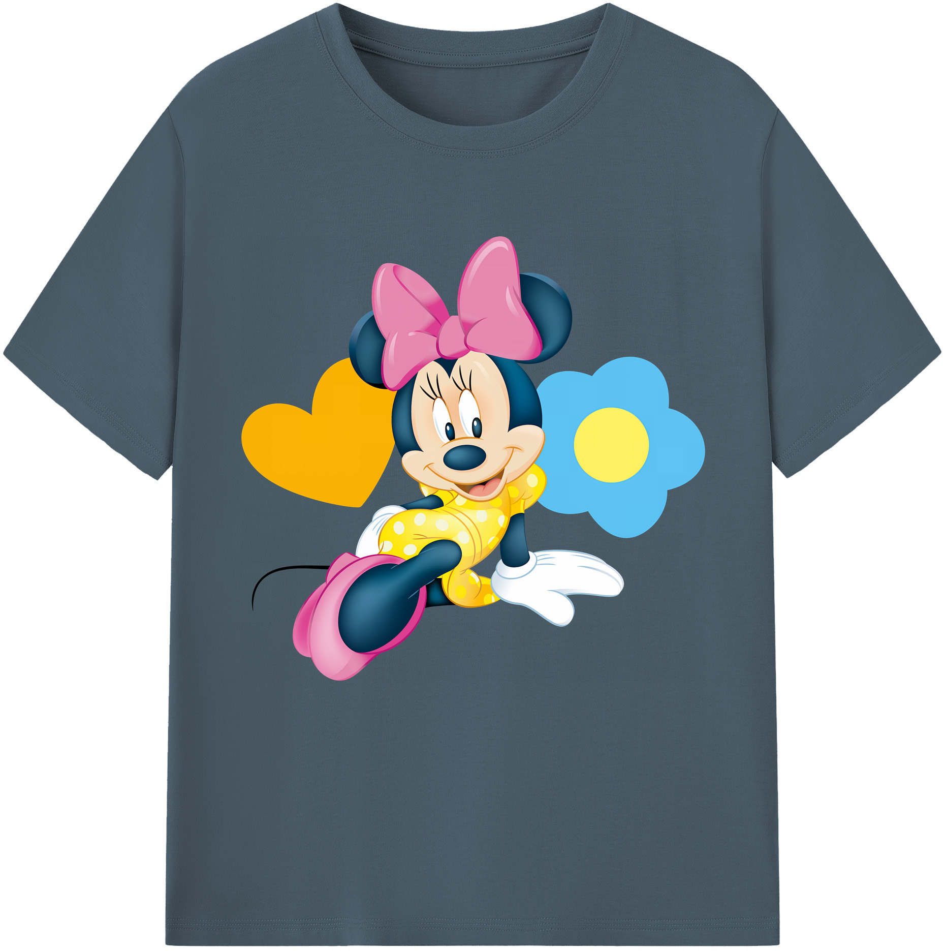 （画像用） ミッキーマウス Mickey Mouse 綿100％半袖Tシャツ（フロントプリント）